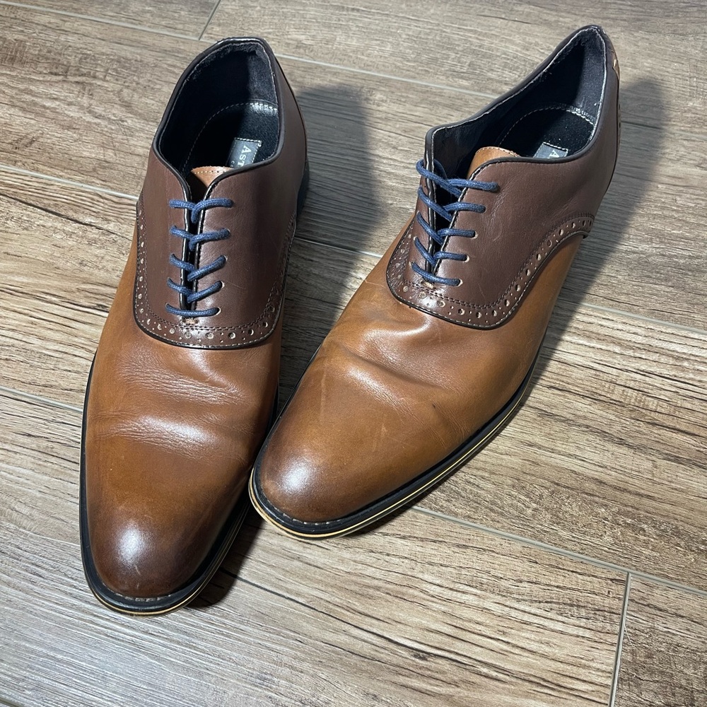 Aston Grey Drake Oxford Dress Shoe Size 11